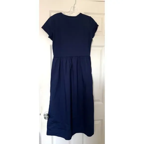 J. Crew Modest T-shirt Maxi Dress Navy Blue Size Small NEW - Picture 4 of 11